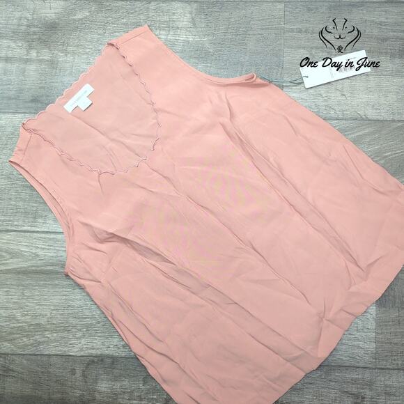 Liz Claiborne Scallop Neck Tank Top Size S - Picture 1 of 5